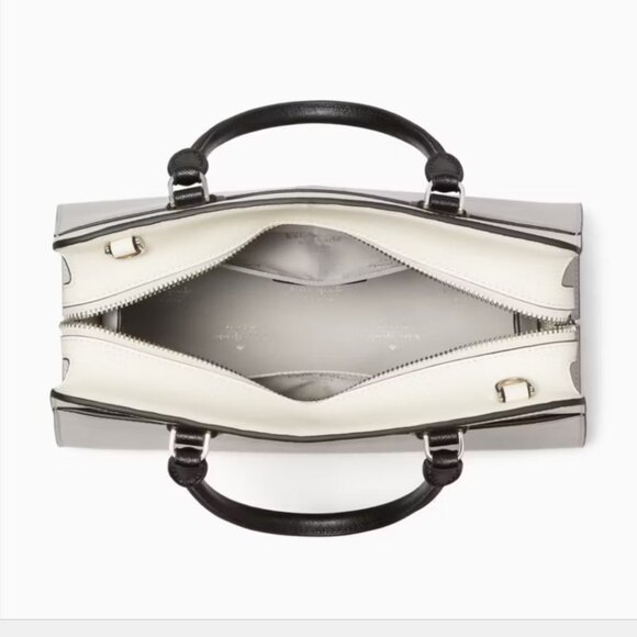 Kate Spade Madison Colorblock Saffiano Leather Medium Satchel (Platinum Grey) - Picture 6 of 8